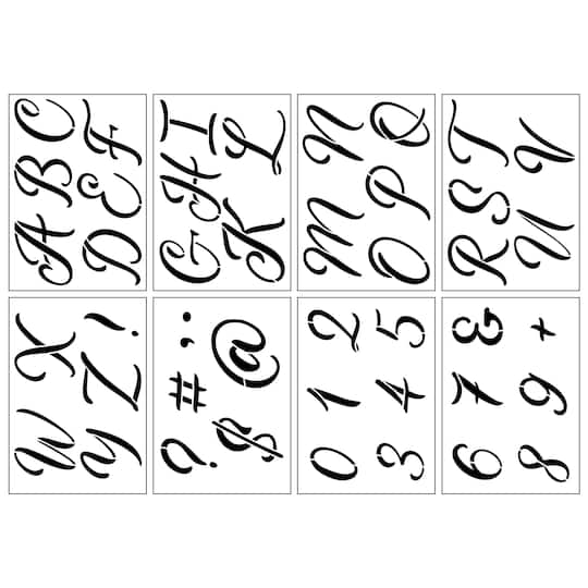 3&#x22; Formal Alphabet Font Stencils by Craft Smart&#xAE;